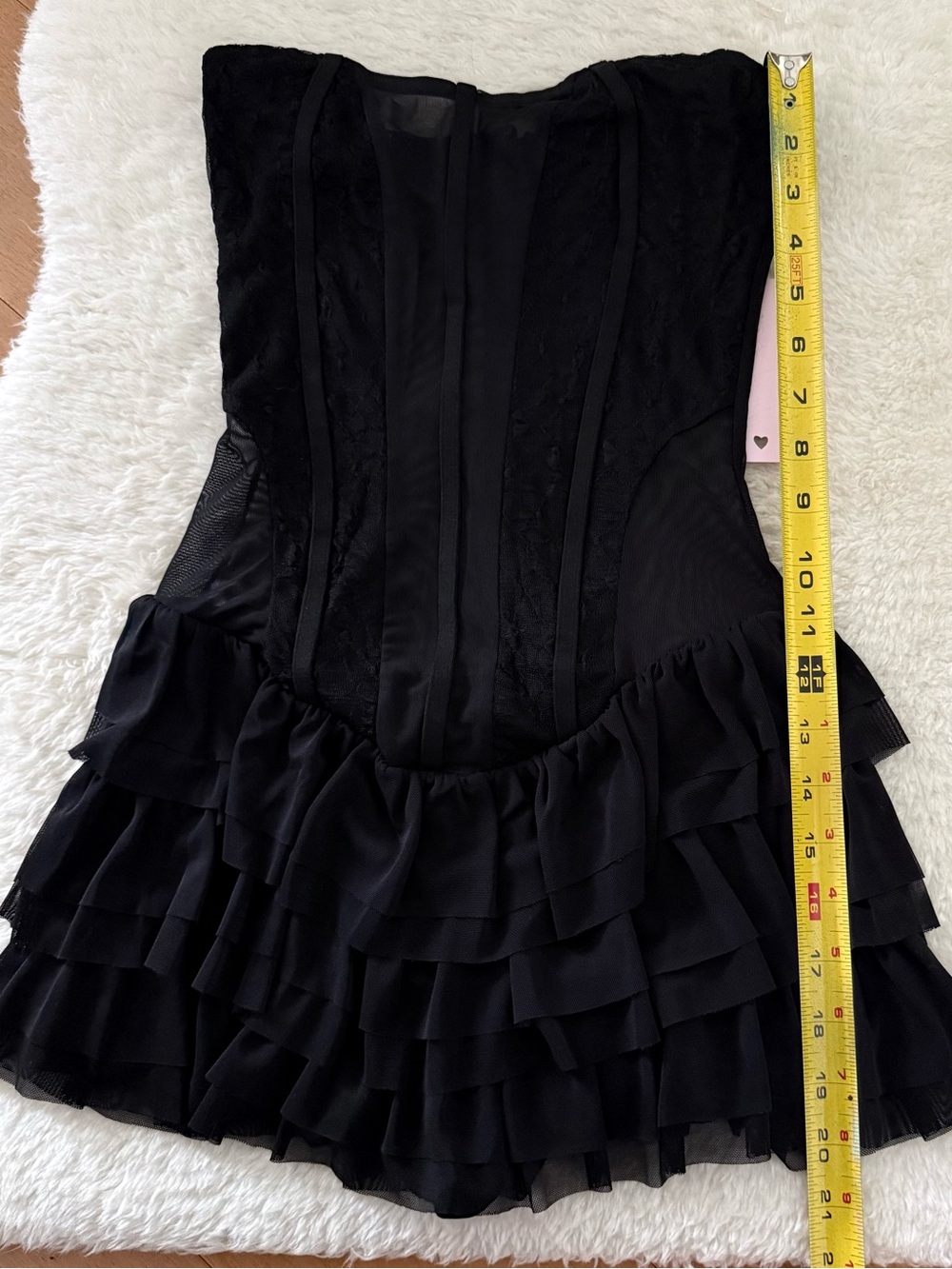 New with tags Dolls Kill black mesh corset dress with shorts underneath size M - Picture 6 of 6